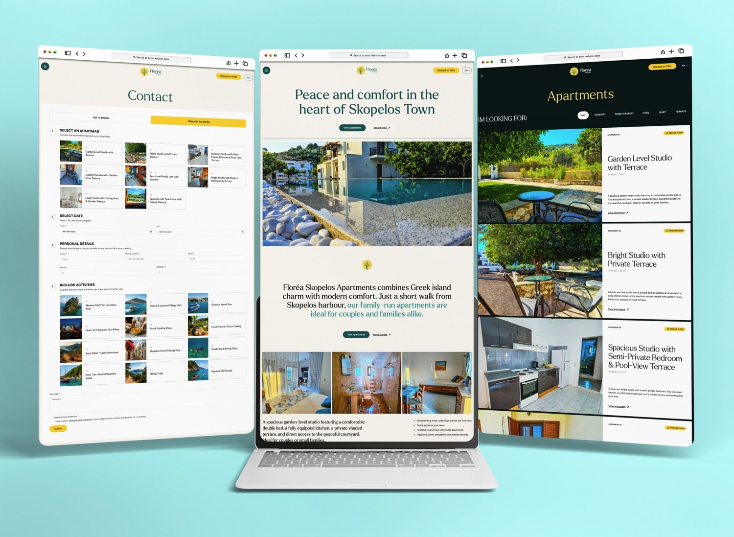 Floréa Apartments – website presentation for apartment accommodation on the island of Skopelo Floréa Apartments – website presentation for apartment accommodation on the island of Skopelo
